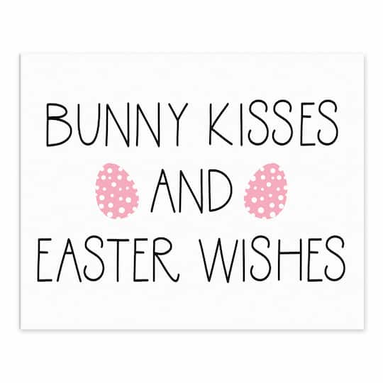 Bunny Kisses and Easter Wishes Tabletop Canvas